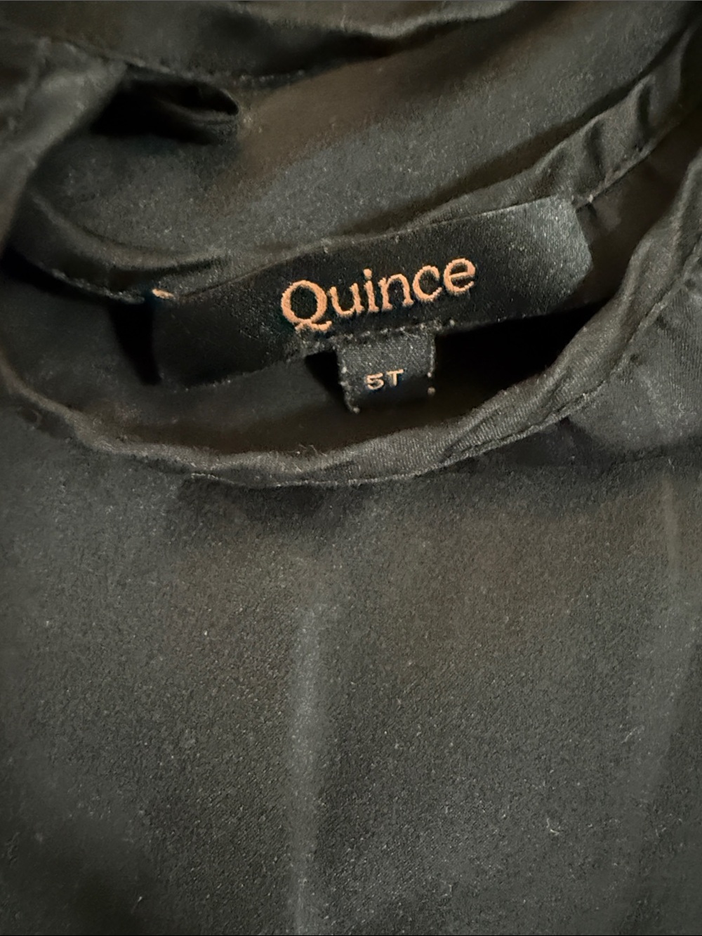 Quince Black Ruffle-Hem Slip Dress for Girls - Picture 5 of 6